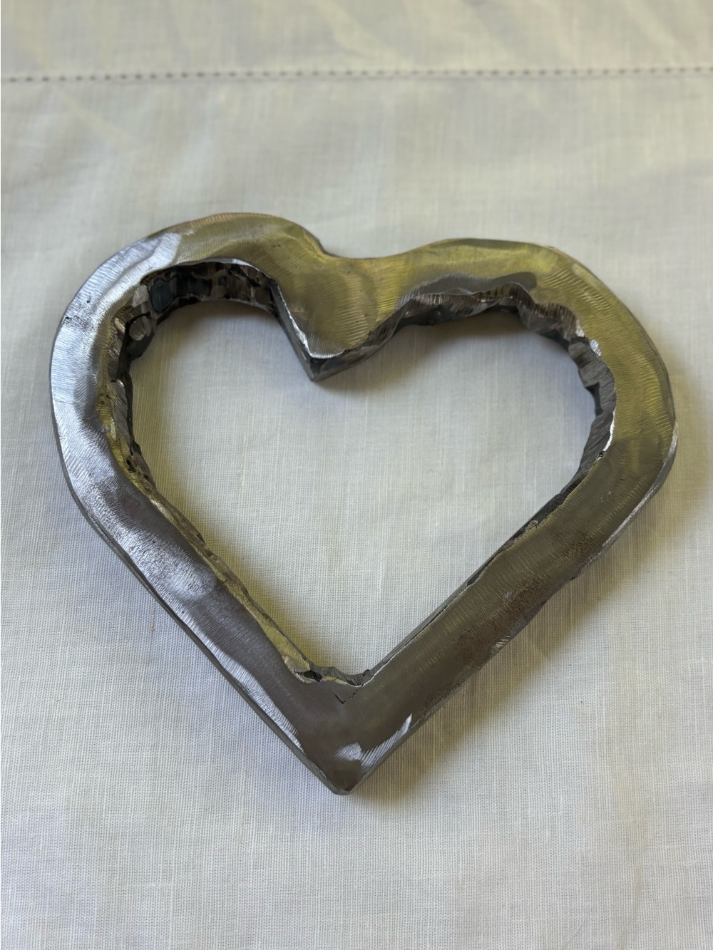Metallic Heart Home Accent - Silver